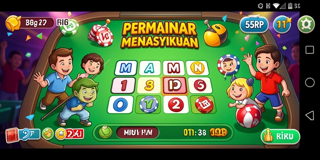Screenshot gameplay 55RP menunjukkan keseruan permainan Bingo.