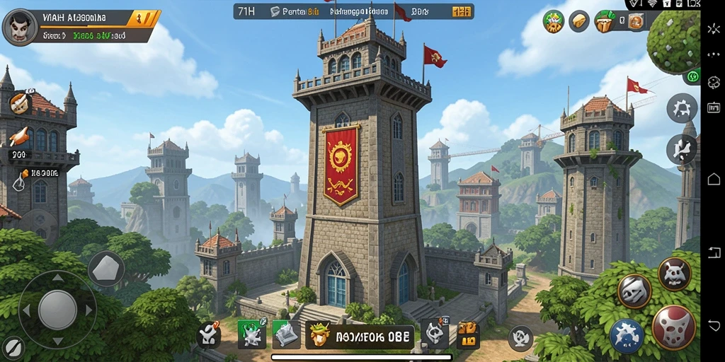 Tampilan gameplay menara pertahanan yang mendebarkan dari 71H.