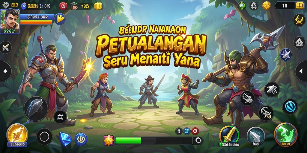 Tampilan gameplay seru dari 888IDR di dunia petualangan.