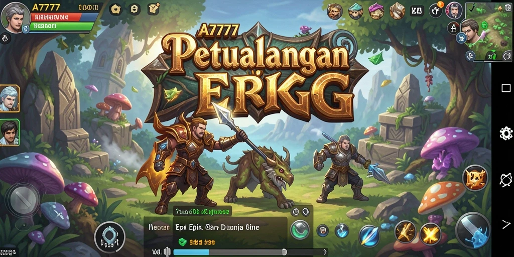 Tampilan gameplay A7777 menampilkan pertarungan RPG yang mendebarkan.