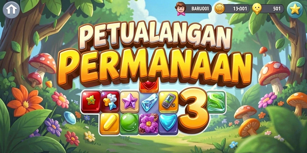Tampilan gameplay BARU01 yang menarik dan penuh warna.