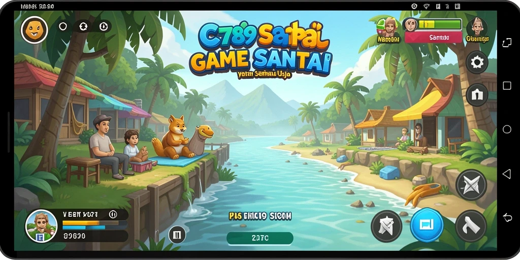 Tampilan gameplay santai C789 dengan grafis menawan dan tantangan seru.