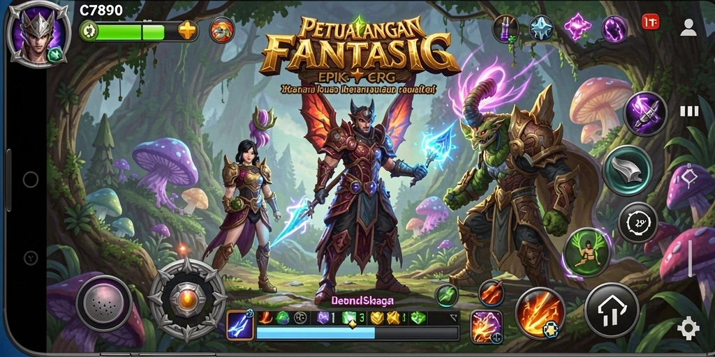 Tampilan gameplay RPG C7890 yang menakjubkan dan penuh aksi.