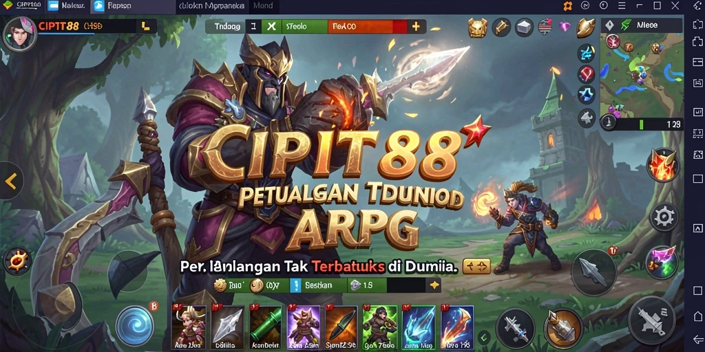 Tampilan gameplay menegangkan dalam CIPIT88 dengan karakter bertarung di arena.