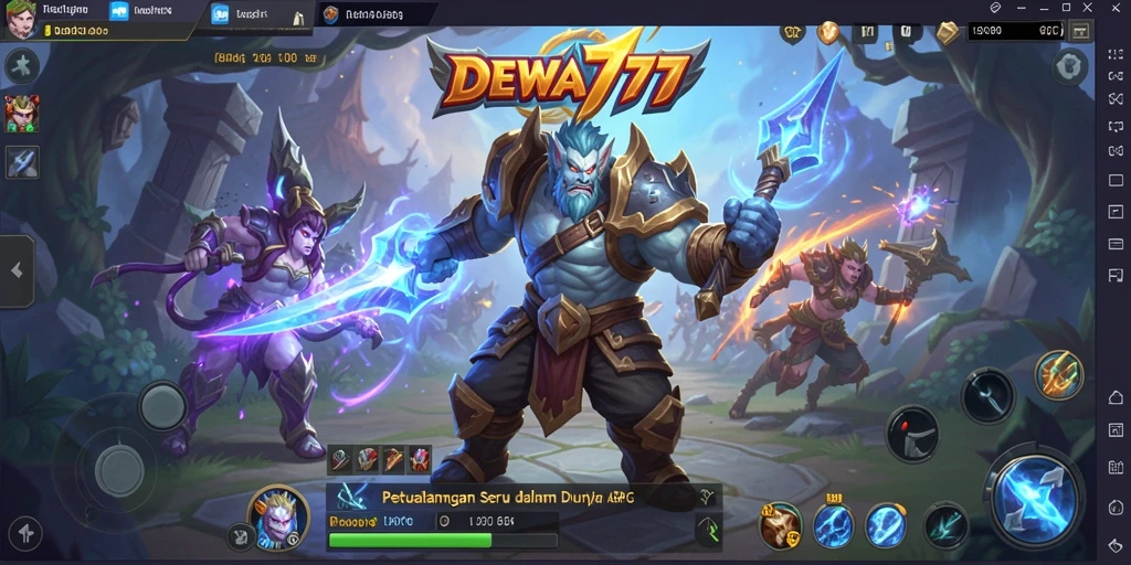 Tampilan gameplay seru DEWA777 dengan pertarungan mendebarkan.