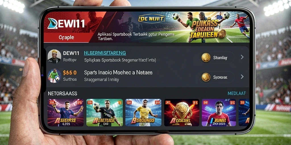 Tangkapan layar utama DEWI11 menampilkan pengalaman taruhan olahraga yang mendebarkan.