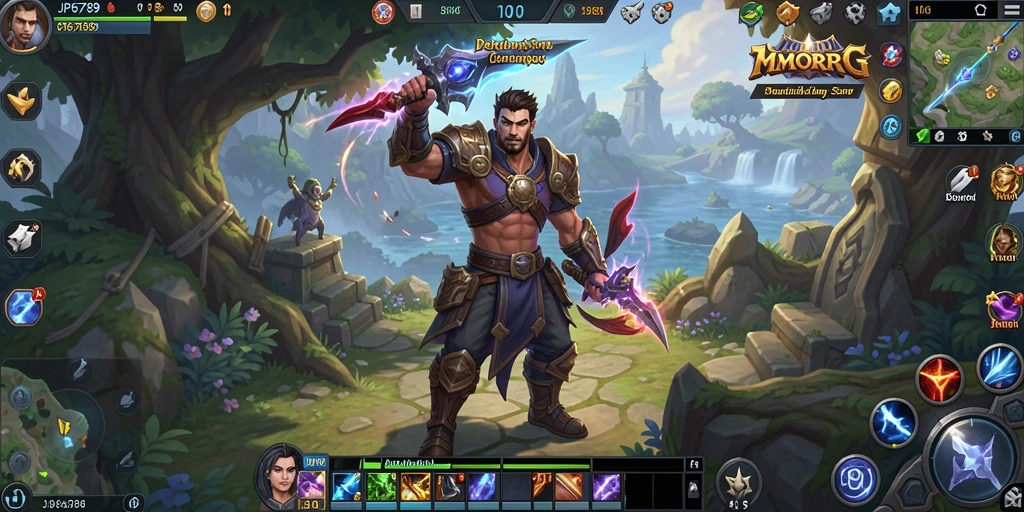 Tangkapan layar gameplay JP6789 yang menampilkan pertempuran seru antara karakter.