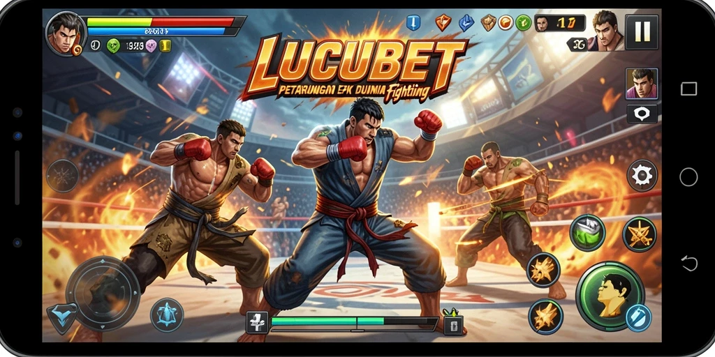 Tampilan mendebarkan dari gameplay LUCUBET yang penuh aksi.