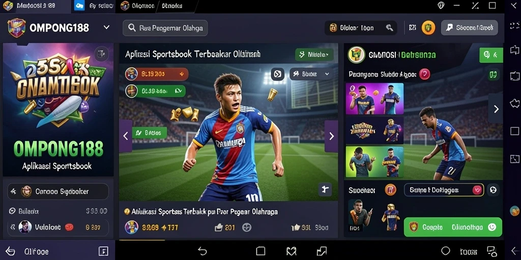 Tampilan gameplay menarik dari OMPONG188 dengan fitur taruhan olahraga.