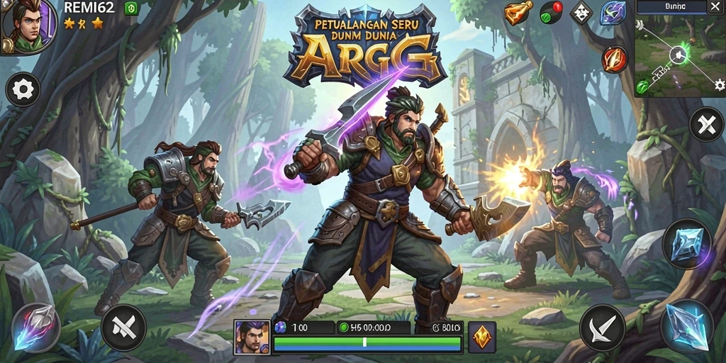 Tangkap aksi seru dalam pertarungan ARPG di REMI62.