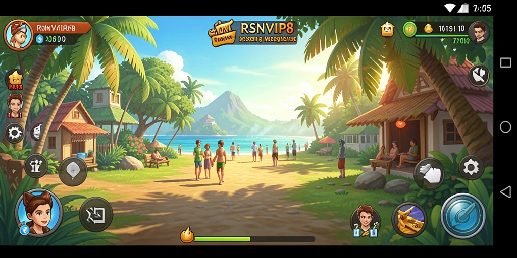 Screenshot gameplay RSNVIP8 yang ceria dan menyenangkan.