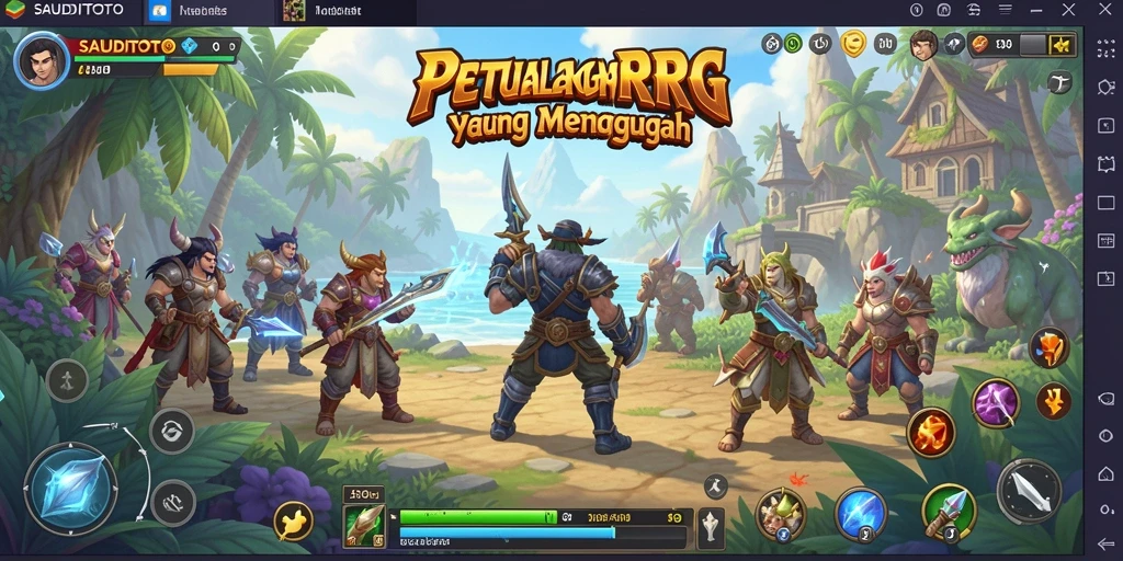 Tampilan gameplay yang mendebarkan di dunia SAUDITOTO.
