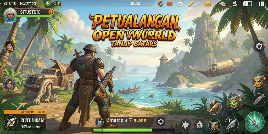 Screenshot gameplay dari SITUSTOTO menunjukkan eksplorasi dunia Open World yang menarik.