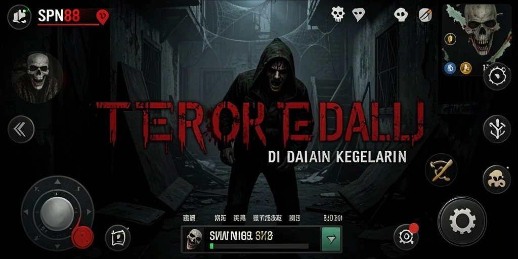 Tangkapan layar SPN88 menunjukkan atmosfer menakutkan dalam gameplay yang mendebarkan.