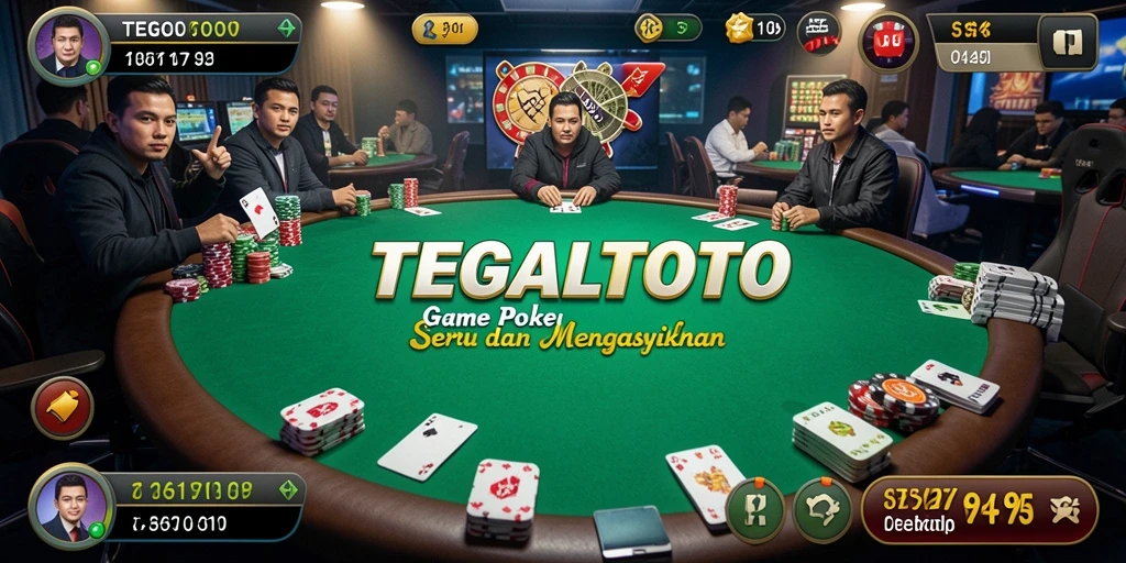 Screenshot utama TEGALTOTO menunjukkan permainan Poker yang mendebarkan.