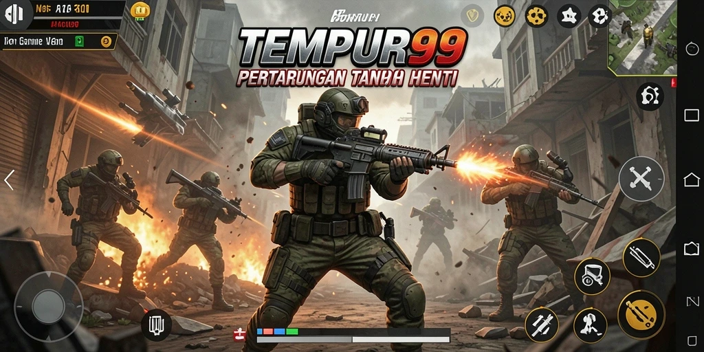 Gameplay seru TEMPUR99, aksi tanpa henti di medan perang.