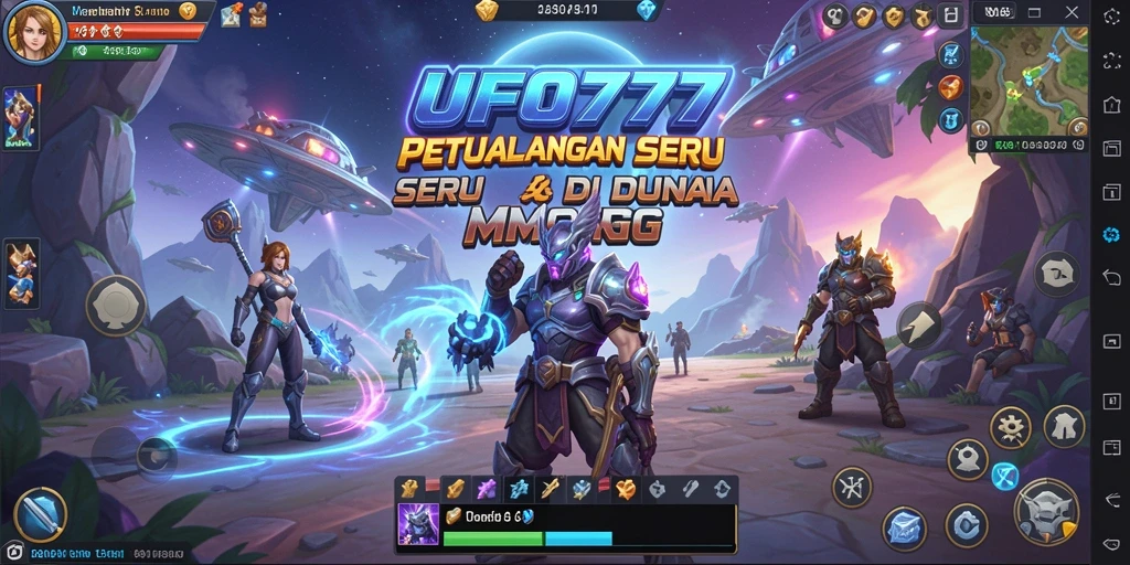 Screenshot utama menunjukkan aksi seru dalam pertempuran MMORPG.