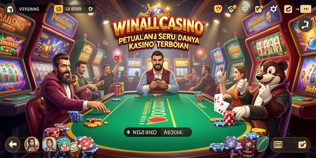 Tampilan gameplay seru dalam dunia kasino yang luas.